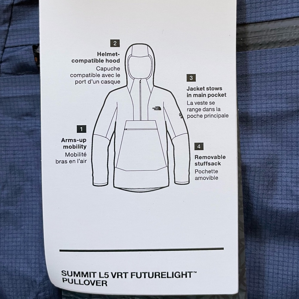 The North Face Women’s Summit L5 VRT FUTURELIGHT Pullover Shell In Shady Blue - Picture 10 of 11